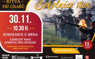 Výročí bitvy tří císařů v zahradě sokolnického zámku